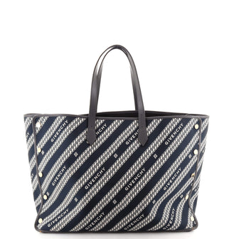 Givenchy Bond Shopper Tote Logo Jacquard Canvas Large