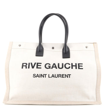 Saint Laurent Rive Gauche Shopper Tote Canvas Large