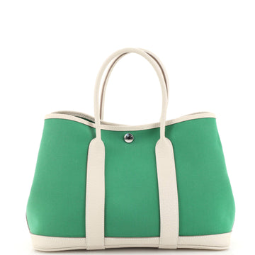 Hermes Garden Party Tote Toile and Leather 30