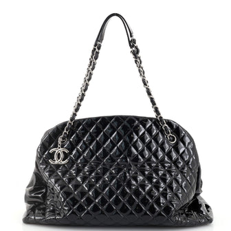 Chanel Just Mademoiselle Bag Quilted Patent Maxi