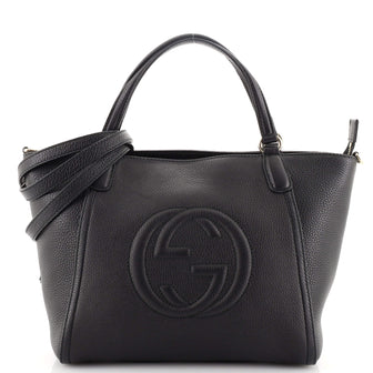 Gucci Soho Convertible Top Handle Bag Leather Small