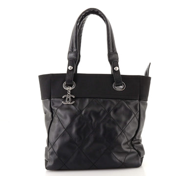 Chanel Biarritz Tote Quilted Coated Canvas Small