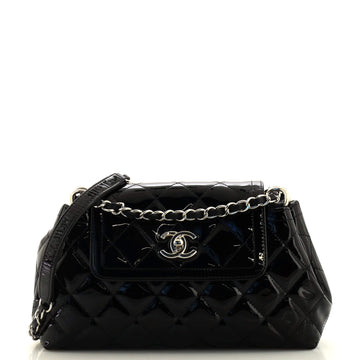 Chanel Coco Shine Accordion Flap Bag Quilted Patent Small