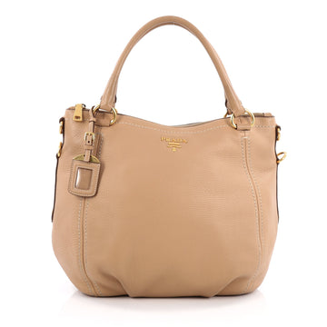 Prada Top Zip Convertible Tote Vitello Daino Large 1828102
