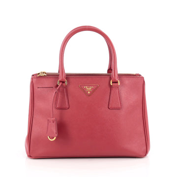 Prada Double Zip Lux Tote Saffiano Leather Small Red 1828701