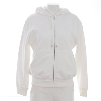 Chanel Women's Coco Chanel Zip Up Hoodie Embellished Cotton