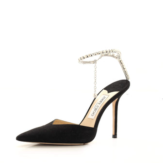 Women's Saeda Pumps Suede with Crystals 100