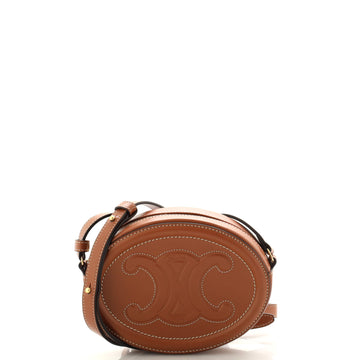 Celine Triomphe Oval Crossbody Bag Leather