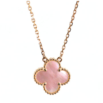 Van Cleef & Arpels Vintage Alhambra Pendant Necklace 18K Yellow Gold and Mother of Pearl