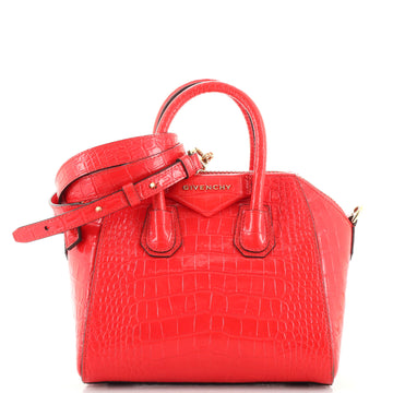 Givenchy Antigona Bag Crocodile Embossed Leather Mini