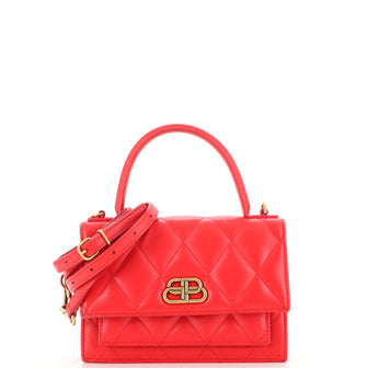 Balenciaga Sharp Top Handle Bag Quilted Leather XS