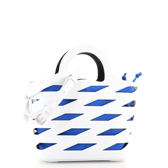 Balenciaga Neo Basket Bag Cutout Embossed Patent Small