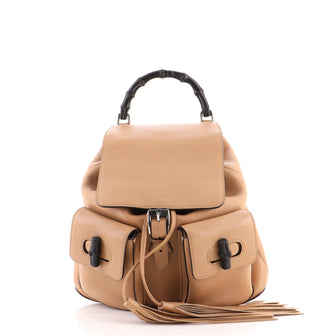 Gucci Bamboo Tassel Backpack Leather Medium