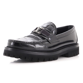Louis Vuitton Men's Major Loafers Damier Infini Leather