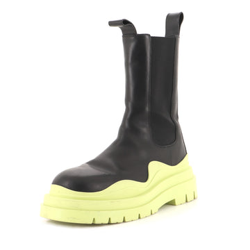 Bottega Veneta Men's Tire Chelsea Boot Leather and Rubber