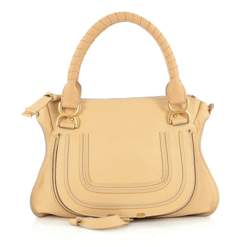 Chloe Marcie Satchel Leather Medium Neutral 1830303