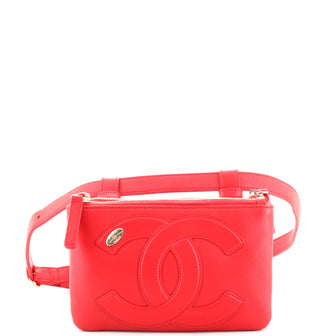 Chanel CC Mania Double Zip Belt Bag Lambskin