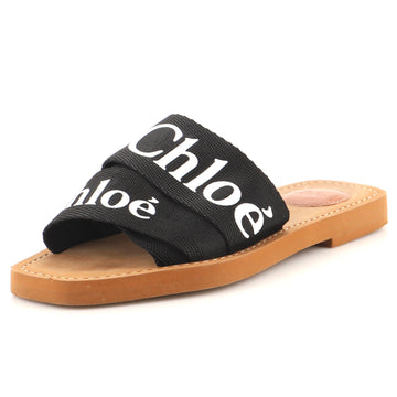Chloe Women's Woody Logo Slide Sandals Fabric