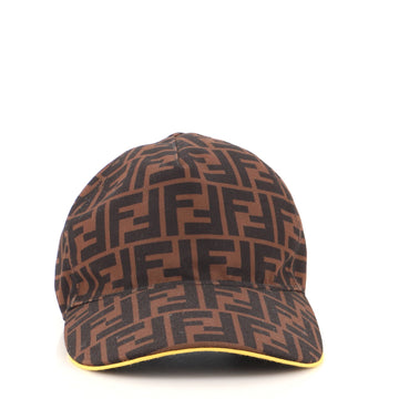 Fendi Logo Baseball Cap Zucca Canvas