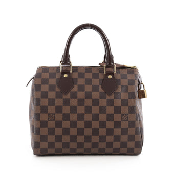 Louis Vuitton Speedy Handbag Damier 25 Brown 1831402