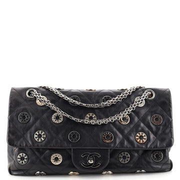 Chanel Star Attitude Flap Bag Grommet Embellished Quilted Leather Large