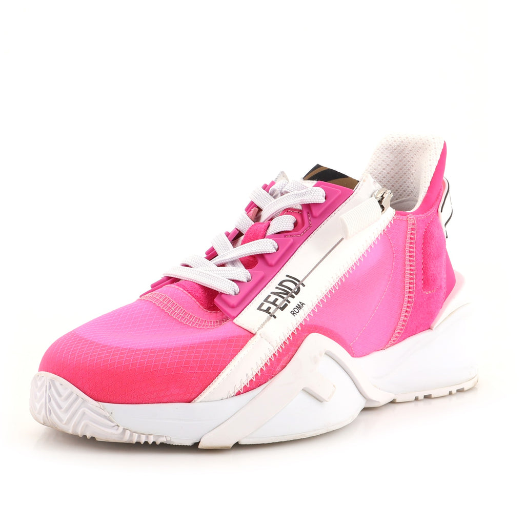 Fendi Women's Flow Low-Top Sneakers Mixed Materials Pink 1831693