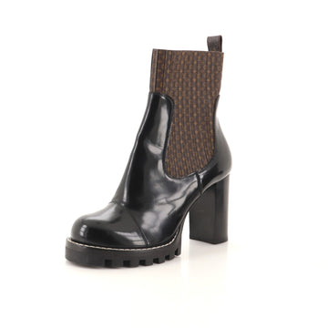 Louis Vuitton Women's Star Trail Ankle Boots Monogram Canvas with Patent