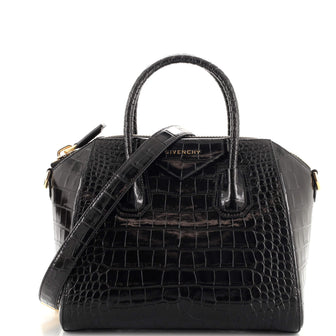 Givenchy Antigona Bag Crocodile Embossed Leather Small