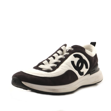 Chanel Women's CC Low-Top Sneakers Suede with Leather and Nylon