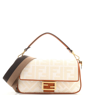 Fendi Baguette NM Bag Zucca Embroidered Canvas Medium