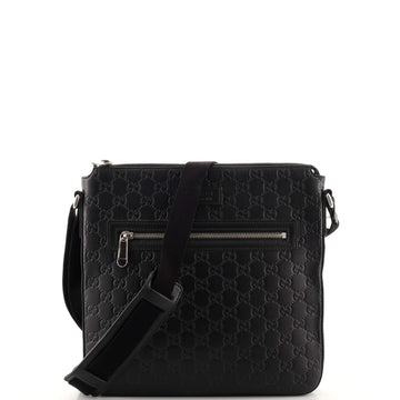 Gucci Signature Zip Messenger Bag Guccissima Leather Medium