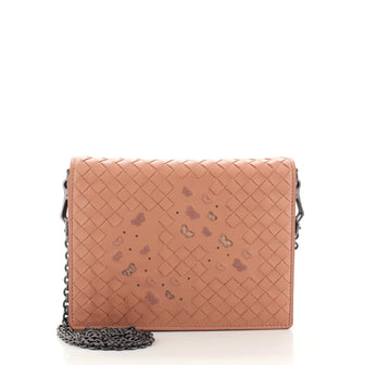 Bottega Veneta Flap Wallet on Chain Intrecciato Nappa with Ayers Details Small