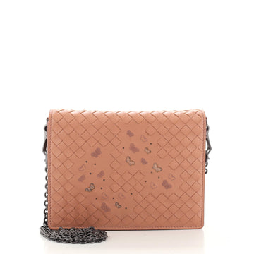 Bottega Veneta Flap Wallet on Chain Intrecciato Nappa with Ayers Details Small