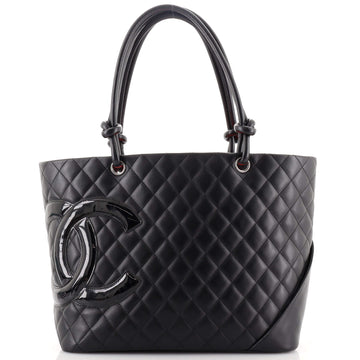 Chanel Cambon Tote Quilted Leather Large