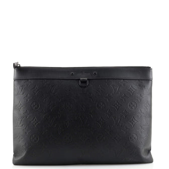 Louis Vuitton Discovery Pochette Monogram Shadow Leather GM