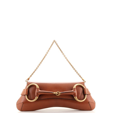 Gucci Horsebit Chain Clutch Leather Large