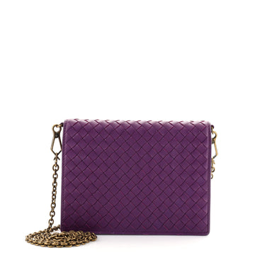 Bottega Veneta Flap Wallet on Chain Intrecciato Nappa Small