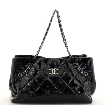 Chanel Cells Tote Quilted Patent Medium