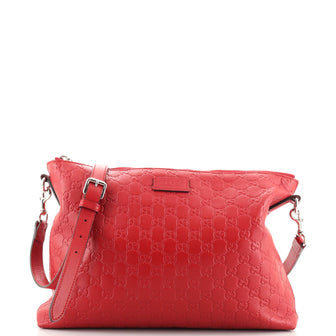 Gucci Zip Messenger Bag Guccissima Leather Large