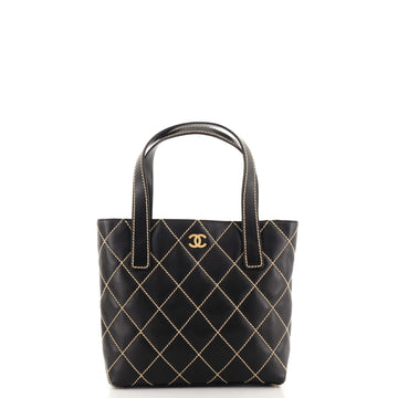 Chanel Surpique Tote Quilted Leather Small