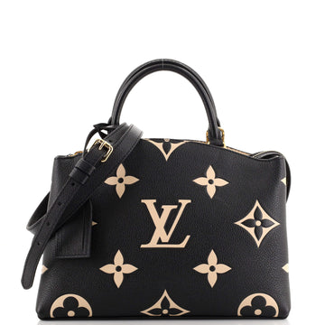 Louis Vuitton Petit Palais Handbag Bicolor Monogram Empreinte Giant