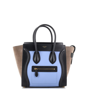 Celine Tricolor Luggage Bag Leather Micro