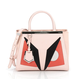 Fendi 2Jours Monster Handbag Calfskin Petite Pink 1832401