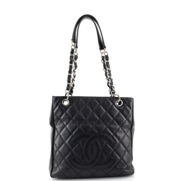 Chanel Petite Shopping Tote Quilted Caviar
