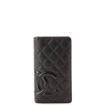 Chanel Cambon Bifold Wallet Quilted Lambskin Long
