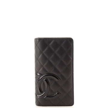 Chanel Cambon Bifold Wallet Quilted Lambskin Long
