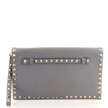 Valentino Garavani Rockstud Flap Clutch Leather