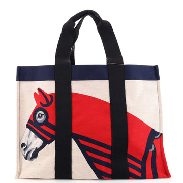 Hermes Beach Bag Printed Toile Maxi
