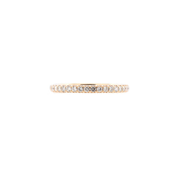 Tiffany & Co. Soleste Half Eternity Band Ring 18K Rose Gold with Pave Diamonds