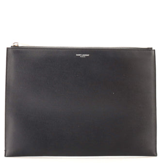 Saint Laurent Zip Pouch Leather Medium